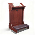 Haooyeah Wooden Prayer Table with Thick Kneeling Pad, Folding Design, Rounded Book Rest, Decorative Cross, Steel Tube Base for Home & Church Use