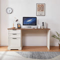 Haooyeah Office Computer Desk with 3 Drawers, Built-in Power Outlet, USB & Type-C Fast Charging, Wooden Writing Desk for Home Office