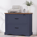Haooyeah 31.5" Farmhouse Filing Cabinet with Locking Drawer, 2 Drawer File Organizer with Adjustable Rails for A4/Letter/Legal, Large Office Storage